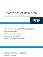 1 - Intro To Methods of Research