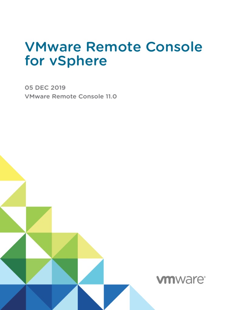 Vmware Remote Console 110 Vsphere PDF | PDF | Installation (Computer ...