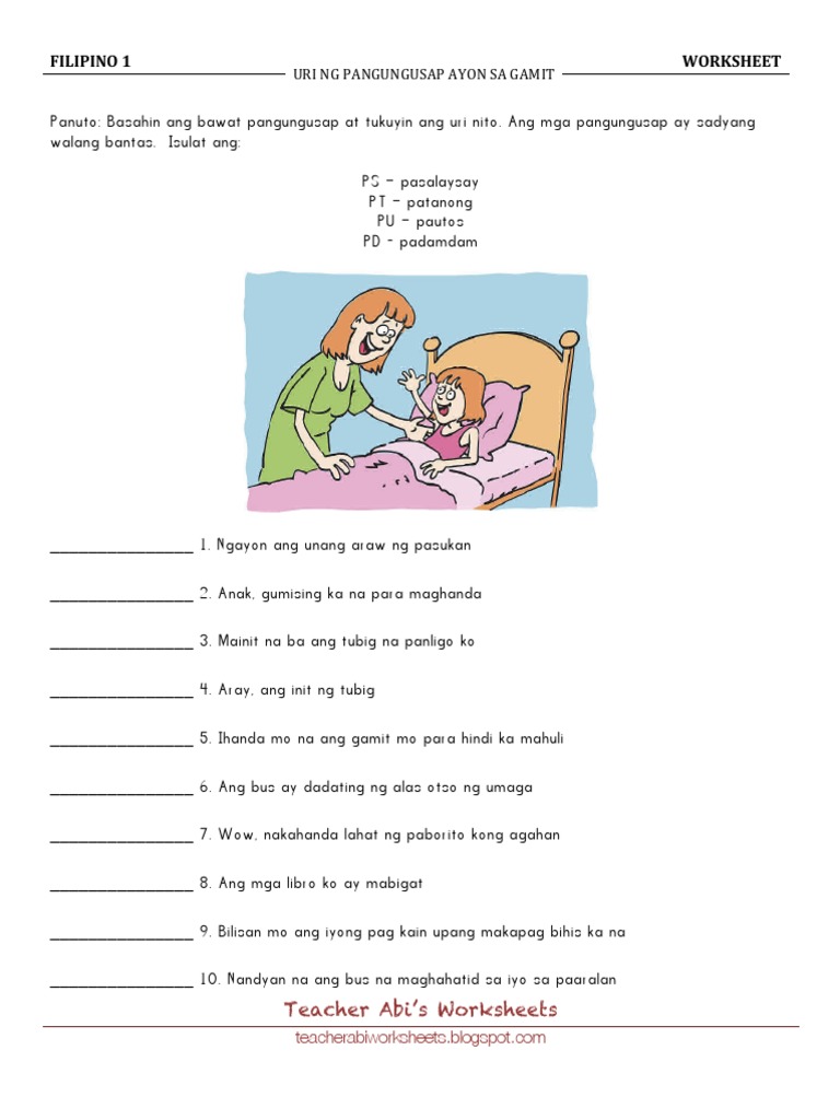 Fil 1 - Uri NG Pangungusap | PDF