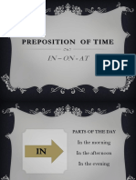 PREPOSITION  OF TIME