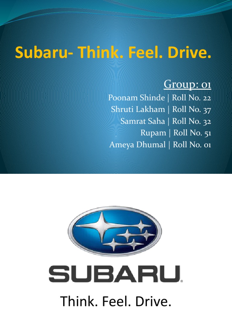 Subaru-Think. Feel. Drive.: Group: 01 | PDF | Nissan | Car