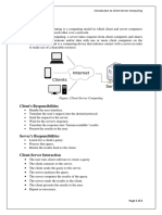 Introduction To Client-Server Computing