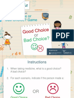 Good Choice or Bad Choice Game