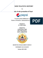 A Study of Sales Promotion of Pepsi