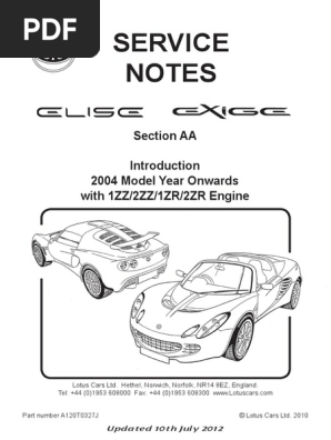 英語版Lotus Elise サービスパーツリスト原本 Lotus Elise - Service-Notes | PDF | Vehicle Technology | Vehicle Parts