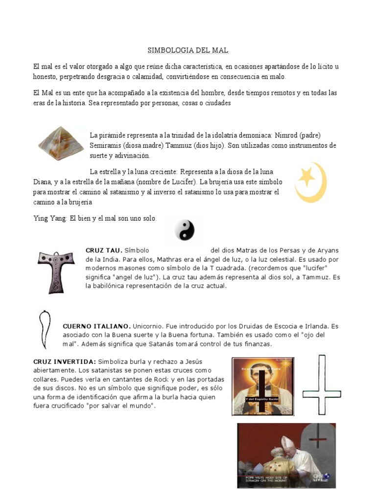 Símbolos del Mal y su Significado | PDF | satanismo | Creencia ...