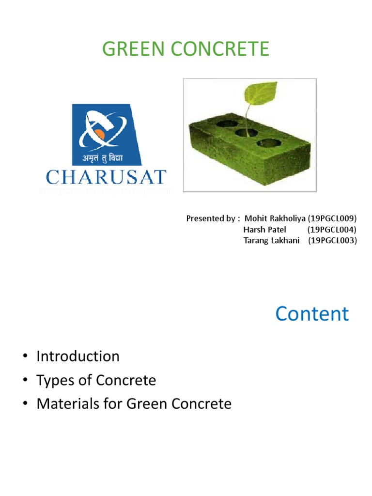 Green Concrete PDF Construction Aggregate Concrete