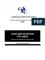 CAPE Food and Nutrition