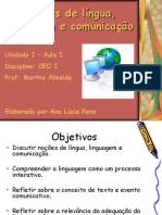 Aula 1 - Lngua Linguagem Comunicao