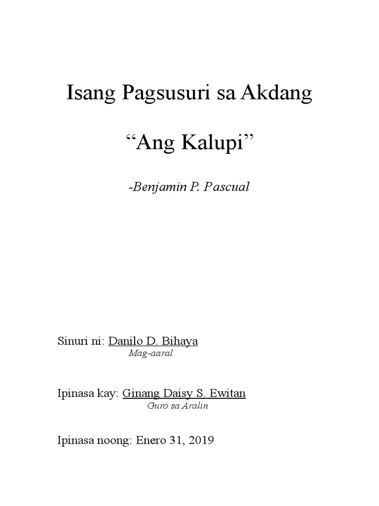 Pagsusuri | PDF