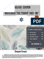 Analisis Cerpen Matahari Tak Terbit Pagi Ini (XI MIPA 1)