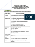 Jadwal Kegiatan Bersama KB Ar Rahmah