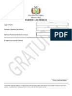 Certificado médico Bolivia