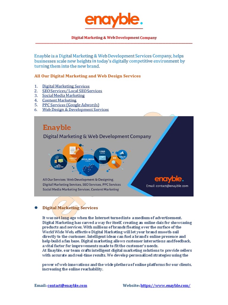 Digital Marketing & Web Development Services | PDF | Digital Marketing ...