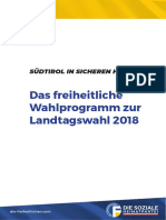 Programm zur Landtagswahl 2018 | Südtirol in sicheren Händen