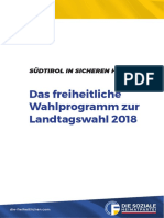 Programm Zur Landtagswahl 2018 - Südtirol in Sicheren Händen