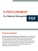 E-Procurement: For Material Management