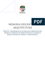 Memoria Descriptiva de Arquitectura