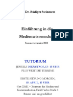 105 - Medienwissenschaft - VL 1-6 - Steinmetz