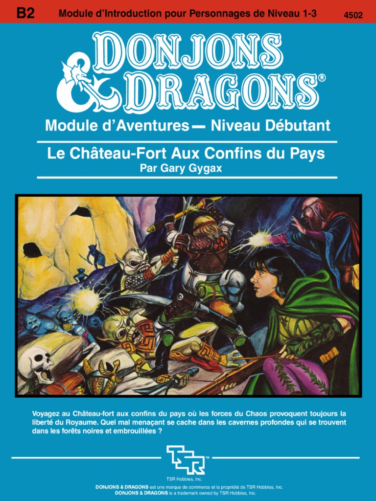Boîte De Règles + Module D&D Donjons & Dragon - TSR - Jeu D'aventures Fantastiques