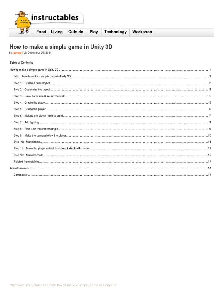 How To Make A Simple Game In Unity 3D PDF Screenshot Camera