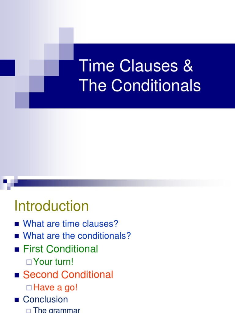 Timeclauseandconditional 130123191946 Phpapp02 PDF | PDF | Clause ...