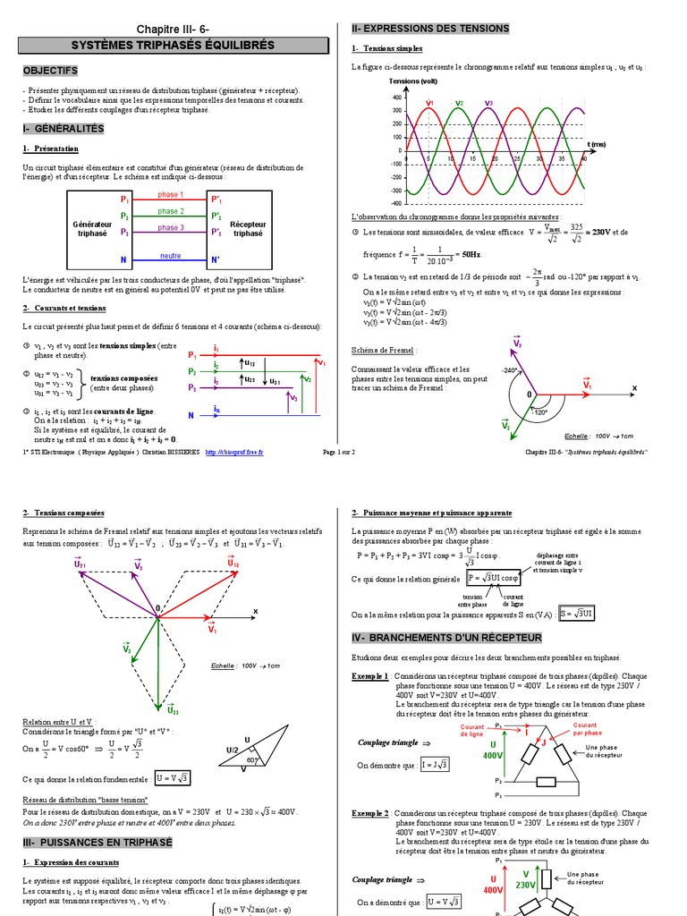 Tension Entre Phase Et Neutre Tri Phase | PDF | Tension électrique | Électromagnétisme