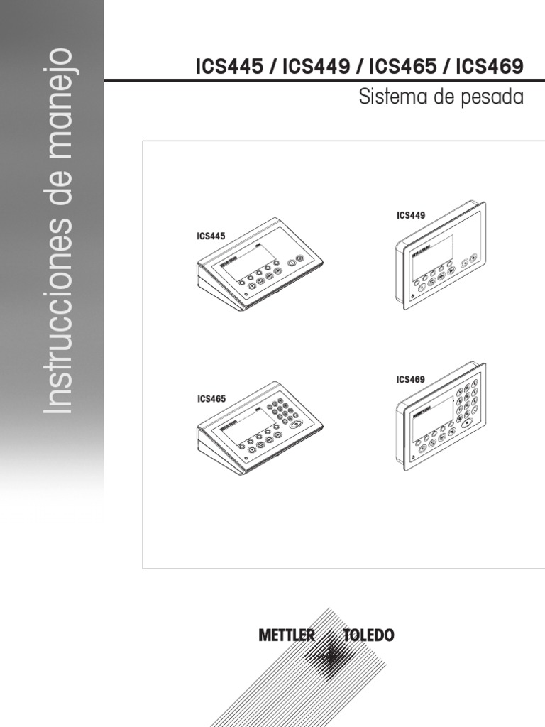 Manual Mettler Toledo Ics425 | PDF | Balanza | Terminal de computadora