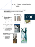 Weathering Erosion Deposition Review Notes