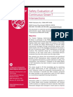 Safety Evaluation of Continuous Green T Intersections