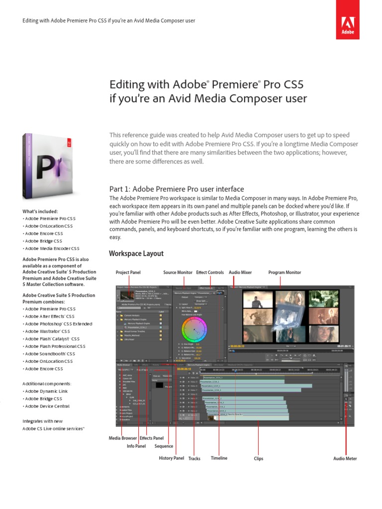 Editing With Adobe® Premiere® Pro CS5 If You're An Avid Media Composer ...