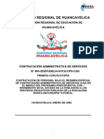 CONTRATACIÓN ADMINISTRATIVA DE SERVICIOS N°004-2020/UGELH-HVCA/CPS-CAS