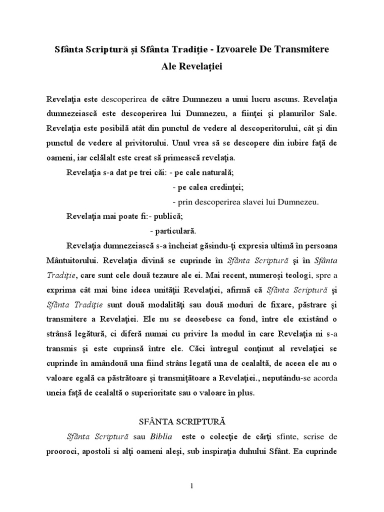SF Scriptura Si SF Traditie | PDF