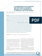 Biomechanical considerations for the restoration of endodontically treated teeth A systematic review of the literature Part II