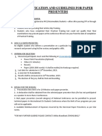 Guidelines For Paper Presenter
