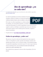 Los 12 estilos de aprendizaje