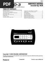 Roland TD-3 Service Notes