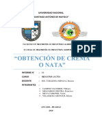 Obtención de Crema o Nata