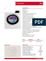 Lavadora TKD 1280 Blanca PDF
