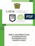 Revenimiento NMX C 156 Onncce 2010 Presentacion PDF