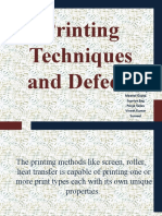 Printing Techniques and Printing Defects11