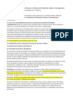 Carrera de Especialización en Procesos y Prácticas de Producción Artística Contemporánea