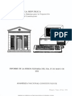 Informe de La Sesin de La Plenaria Del Da 25 de Mayo de 1991