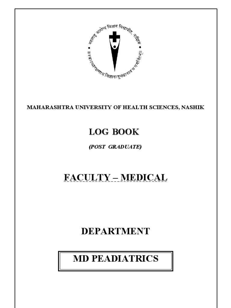 Postgraduate Logbook Doctor Of Medicine Postgraduate Education