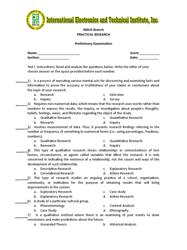 Practical Research | PDF | Qualitative Research | Data Analysis