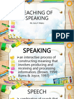 Teaching of Speaking