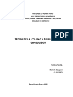 Teoría de La Utilidad y Equilibrio Del Consumidor