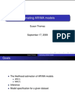 Estimating AR-MA Models Susan Thomas