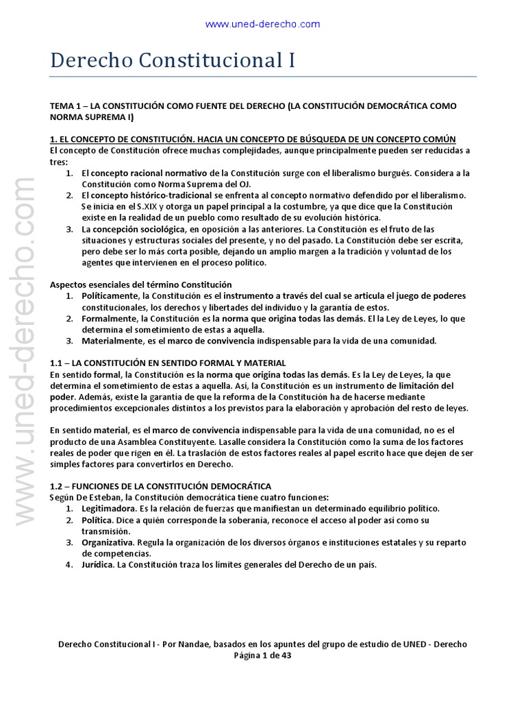 Derecho Constitucional | PDF | Constitución | Ley constitucional