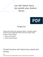 Kerajinan Dari Bahan Kaca, Kerang, Plastik